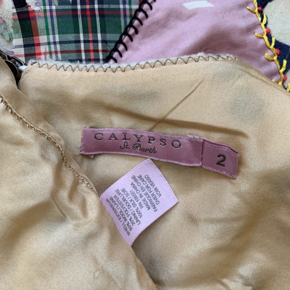 Calypso St. Barth Textured Dot Wool Shift Dress - image 6